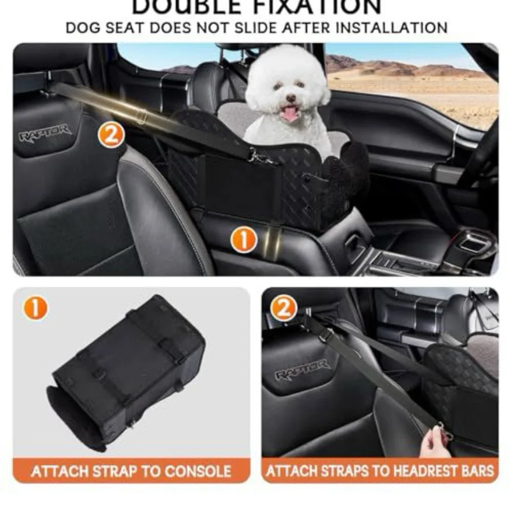 Deluxe Black Dog Console Car Seat Armrest